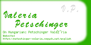 valeria petschinger business card